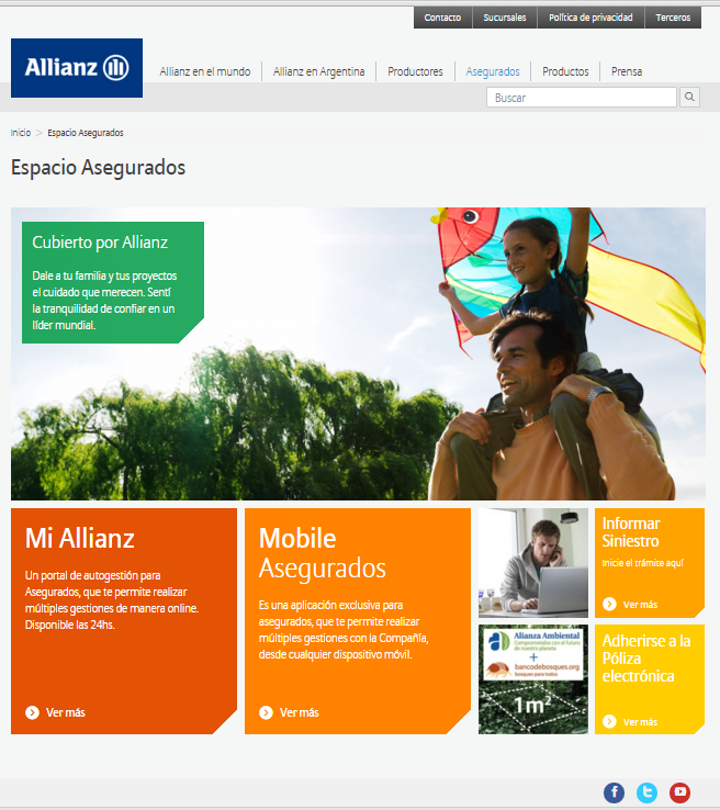 Allianz renueva su web institucional