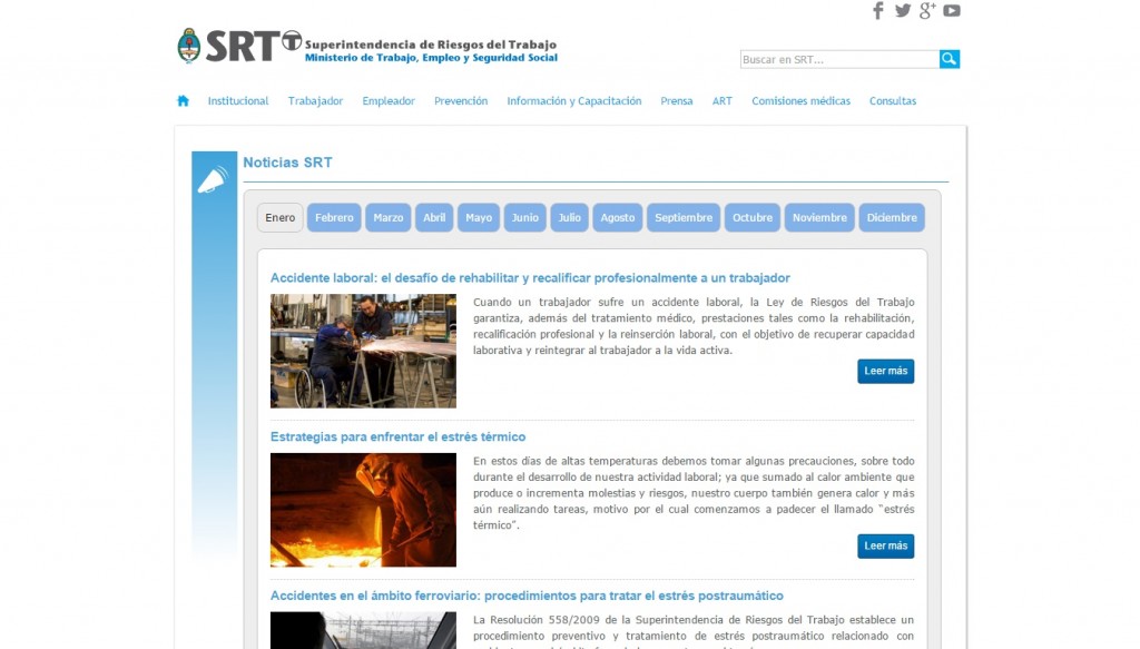 Nueva información en el sitio de la SRT