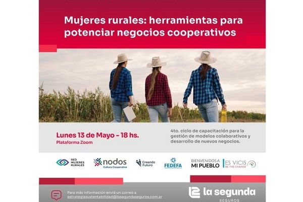La Segunda Seguros y la Red Mujeres Rurales organizan una capacitación de Emprendimientos Cooperativos
